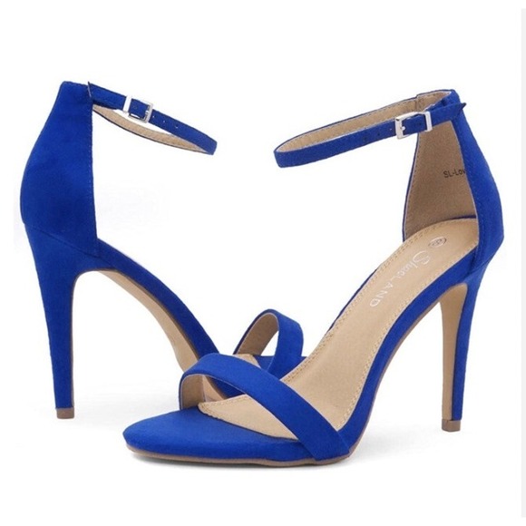 Dream Paris Shoes - DREAM PAIRS KARRIE Royal‎ Blue Ankle Strap High Heel Stiletto Sandals SZ 8